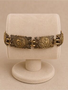 Sterling Silver Spanish Symbols artifacts historical bracelet